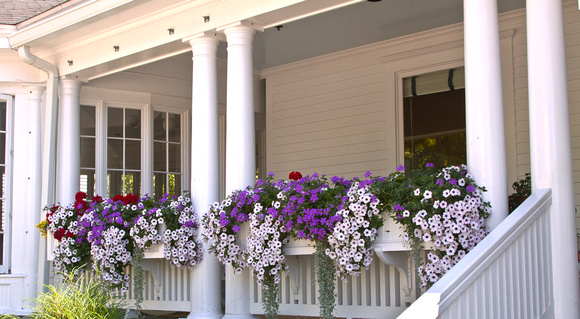 Front porch of home on Mackinac Island