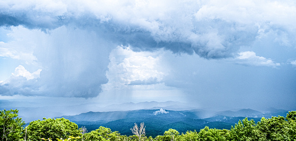 Several Thunderstorms seen from the Blue Ridge Parkway