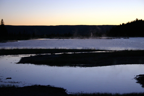 Sunset on Firehole Lake 2,  Yellowstone NP